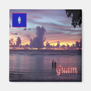 zGU010 GUAM Sunset, Oceania, Fridge Magnet