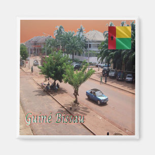 zGW003 BISSAU, Guinea Bissau, City Centre, Fridge  Magnet