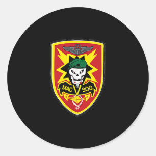 Zgxblwjhbsy Creations Co Macv-sog Vietnam War Mili Classic Round Sticker