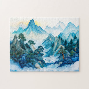 Zhangjiajie Misty Mountains in Quilling Style Jigsaw Puzzle