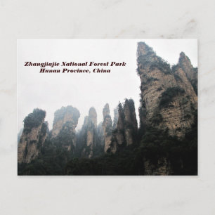 Zhangjiajie National Forest Park, Hunan China Postcard