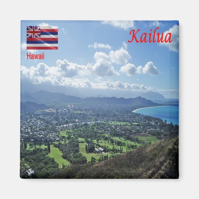 zHI008 KAILUA, HAWAII, Sea View, Oceania, Fridge Magnet (Front)