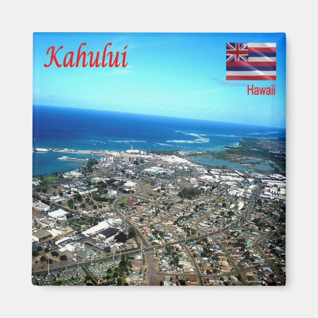 zHI009 KAHULUI, HAWAII, Panorama, Oceania, Fridge Magnet (Front)