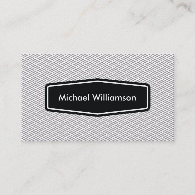Zhigaki pattern business card - grey (Front)