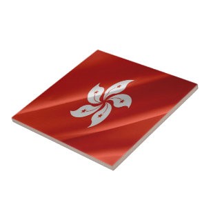 zHK002 Waving FLAG Hong Kong, Ceramic Tile