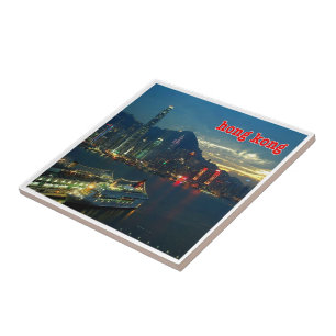 zHK010  HONG KONG panorama, Asia, Ceramic Tile