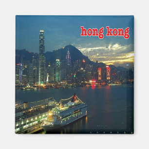 zHK010 HONG KONG panorama, Asia, Fridge Magnet
