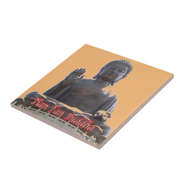 zHK020 TIAN TAN BUDDHA, Hong Kong, Ceramic Tile (Side)