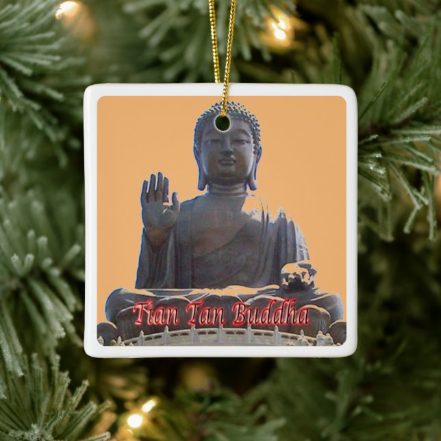 zHK020 TIAN TAN BUDDHA, Hong Kong, Souvenir Ceramic Ornament (Tree)