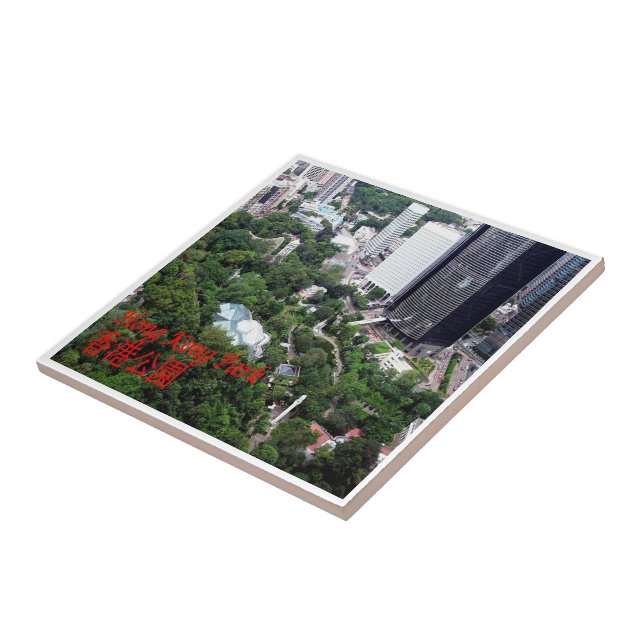 zHK026 HONG KONG park aerial view, Asia, Ceramic Tile (Side)