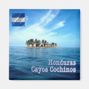 zHN007 CAYOS COCHINOS, Honduras, America, Fridge Magnet