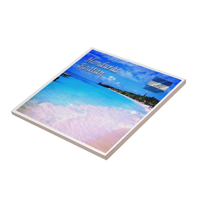 zHN008  ROATAN Bay Islands, Honduras, Ceramic Tile (Side)