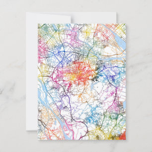 Zhongshan China City Map Postcard
