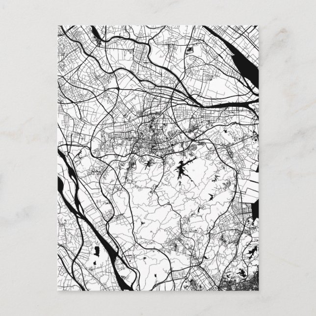 Zhongshan China Map Postcard (Front)