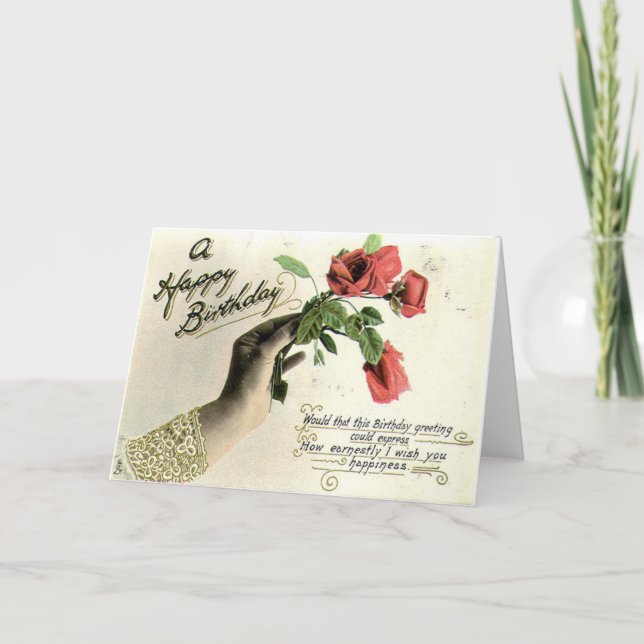 ZHR0024 1910 A Happy Birthday Card (Front)