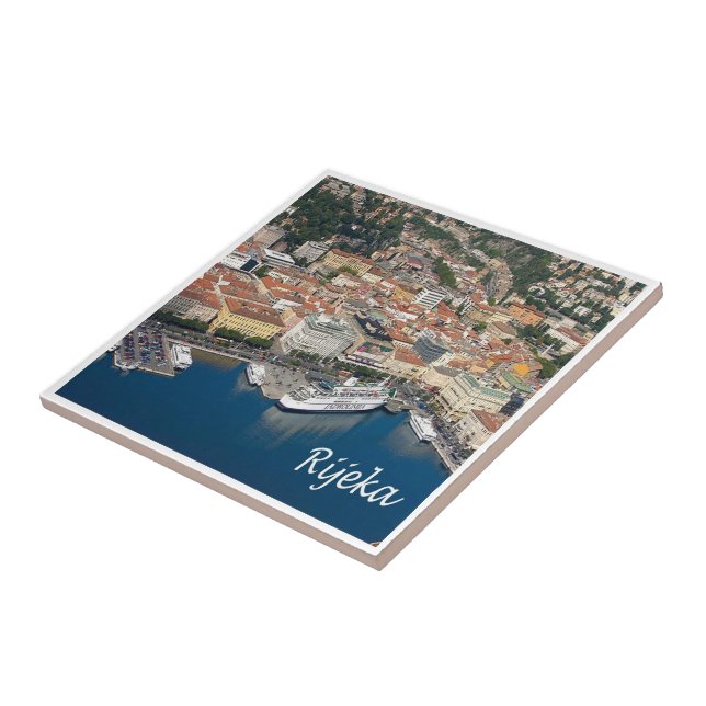 zHR005 RIJEKA Croatia, Ceramic Tile (Side)