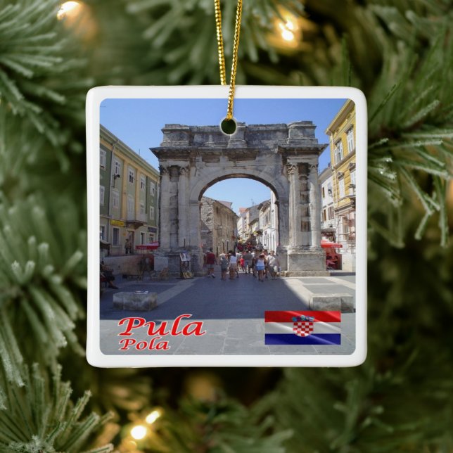 zHR008 PULA, Croatia, Ceramic Ornament (Tree)