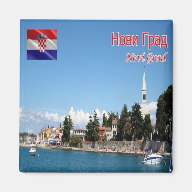 zHR013 NOVIGRAD, Croatia, Novigrad, Fridge Magnet (Front)