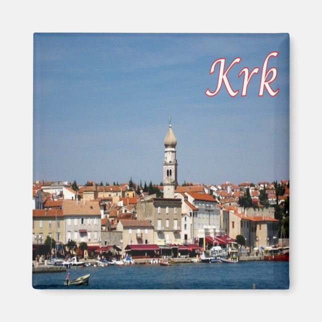 zHR015 KRK City, Croatia, Fridge Magnet (Front)