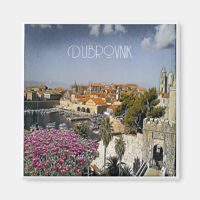 zHR019 DUBROVNIK, Croatia, Fridge Magnet (Front)