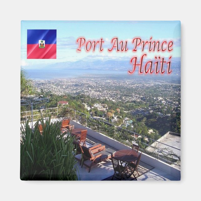 zHT003 PORT AU PRINCE, Haiti, America, Fridge Magnet (Front)
