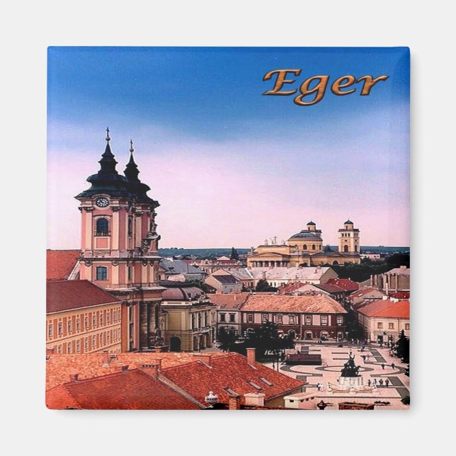 zHU007 EGER BELVAROSA, Hungary, Fridge Magnet (Front)