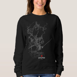 zhuhai china City map Travel souvenir hometown Sweatshirt