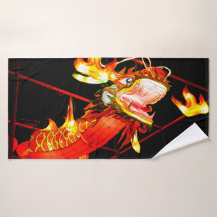 Zhulong Fire Dragon Bath Towel