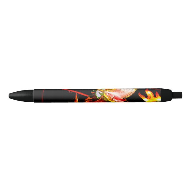 Zhulong Fire Dragon  Black Ink Pen (Front)