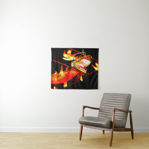 Zhulong Fire Dragon  Tapestry