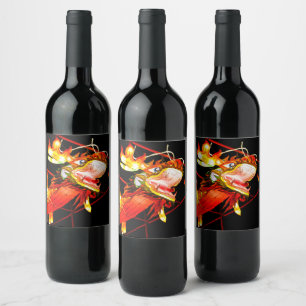 Zhulong Fire Dragon  Wine Label
