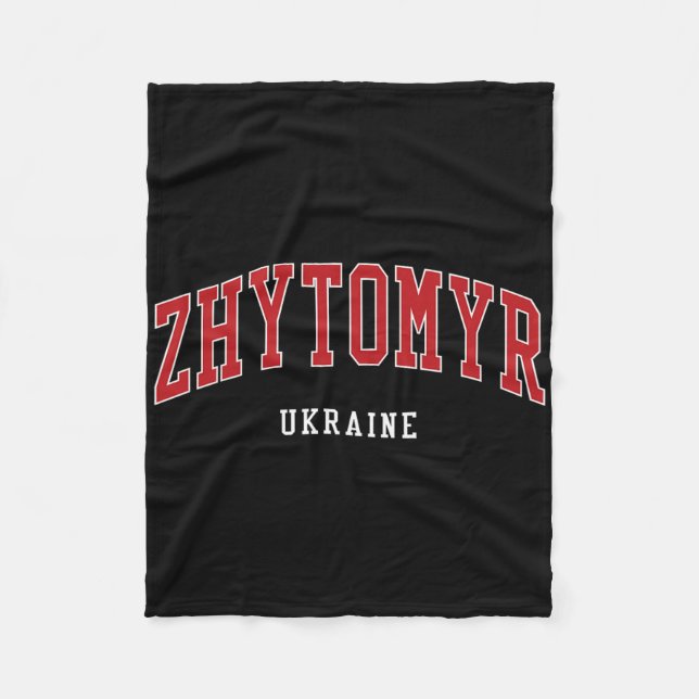 Zhytomyr Ukraine College University Style  Fleece Blanket (Front)