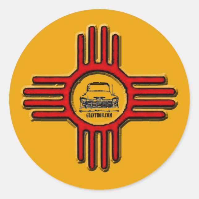 Zia Bob Round Sticker (Front)