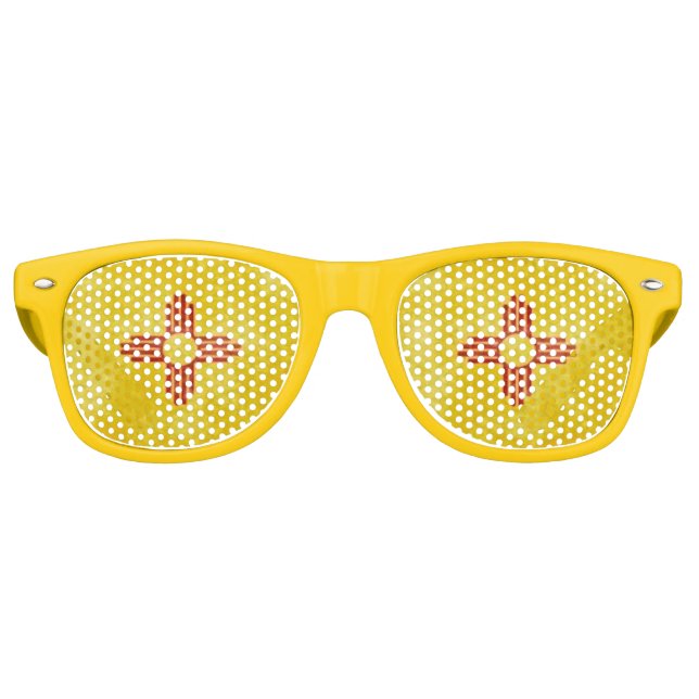 Zia Indian Red Sun Symbol Retro Sunglasses (Front)