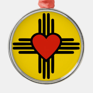 Zia Love Metal Ornament