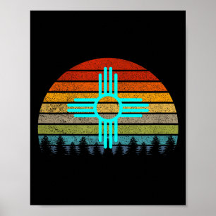 Zia Shirt Women Men New Mexico Gift Vintage Retro  Poster