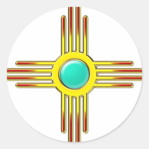 Zia Sonne - Zia Pueblo - Kraft Classic Round Sticker