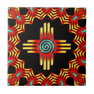 Zia Sonne - Zia Pueblo - New Mexico Tile