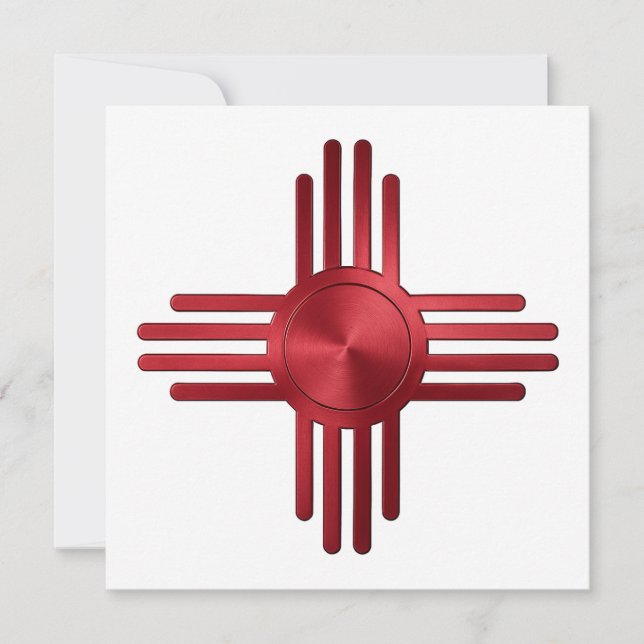 Zia Sun Red  Invitation (Front)