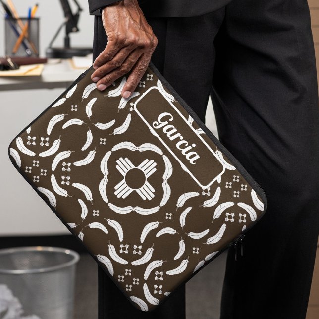 Zia Symbol and Feather Design Southwestern  Laptop Sleeve (Creator Uploaded)