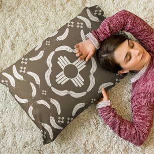 Zia Symbol and Feather Design Southwestern  Pillowcase