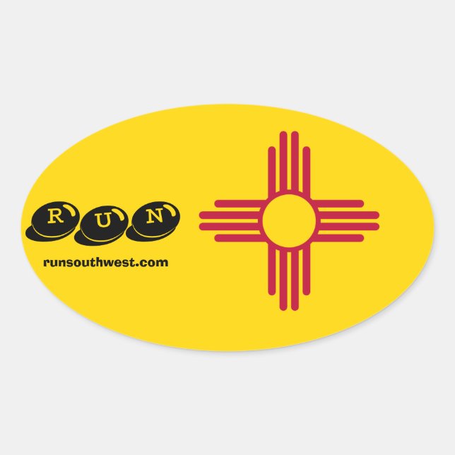 Zia Symbol Running Sticker (Front)