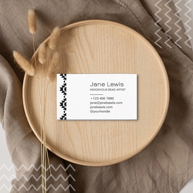 Zic Zac Design Illustration Native Indigenous Art Business Card (Creator Uploaded)