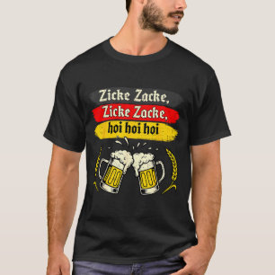 Zicke zacke hoi lederhosen drinking beer party T-Shirt