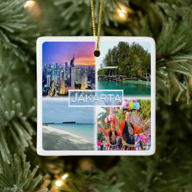 zID004 JAKARTA, Macan Island, Sepa Island, Ceramic Ornament (Tree)