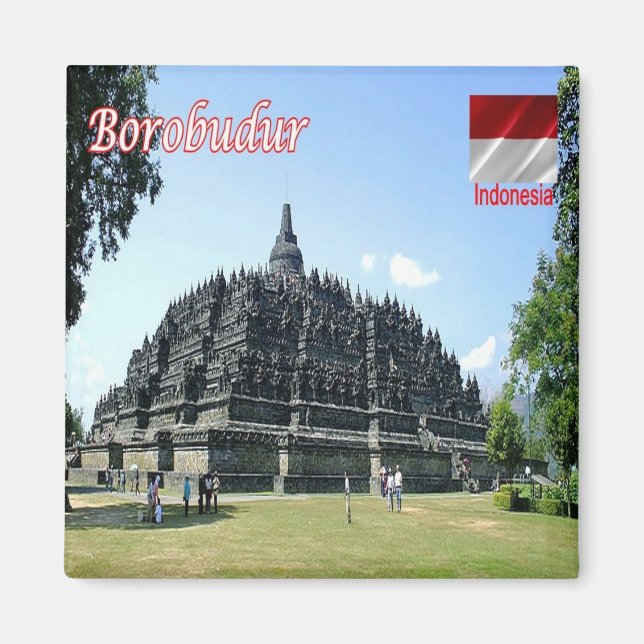 zID015 BOROBUDUR, Indonesia, Asia, Fridge Magnet (Front)