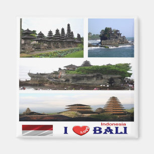 zID022 i love BALI collage, Indomesia Asia, Fridge Magnet
