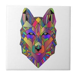 Zidika Vascouver Wolf Sticker - Colours Classic Ceramic Tile