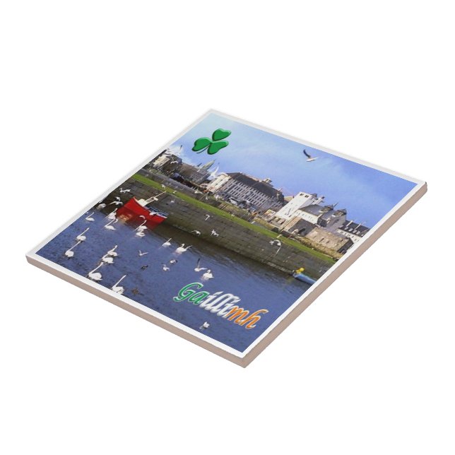 zIE005 GALWAY GAILLIMH, Ireland, Ceramic Tile (Side)