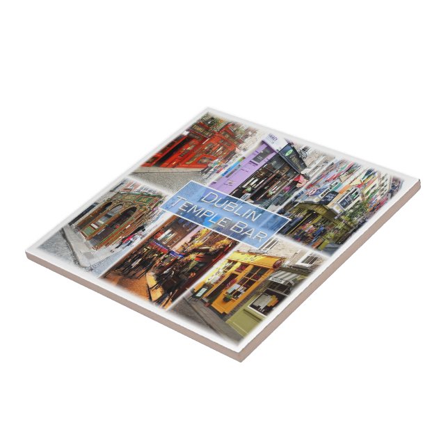 zIE015 DUBLIN Temple Bar, Northern Ireland Ceramic Tile (Side)